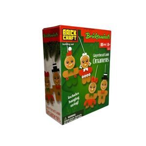 BrickCraft Gingerbread Family Ornaments 85-Piece Brick Building Set Christmas